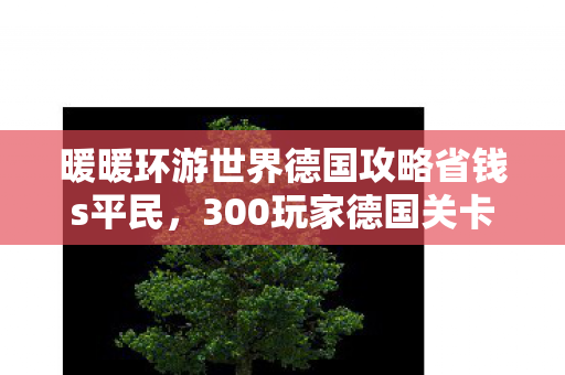 暖暖环游世界德国攻略省钱s平民,300玩家德国关卡集体卡壳?这疑点我绷不住了,老炮实锤解密! 暖暖环游世界德国攻略省钱s平民,300玩家德国关卡集体卡壳?这疑点我绷不住了,老炮实锤解密!