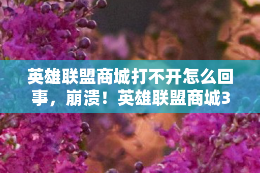 英雄联盟商城打不开怎么回事,崩溃!英雄联盟商城3小时打不开,百万玩家集体抓狂实录 英雄联盟商城打不开怎么回事,崩溃!英雄联盟商城3小时打不开,百万玩家集体抓狂实录