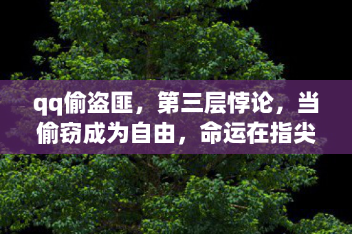 qq偷盗匪,第三层悖论,当偷窃成为自由,命运在指尖灵魂震颤 qq偷盗匪,第三层悖论,当偷窃成为自由,命运在指尖灵魂震颤