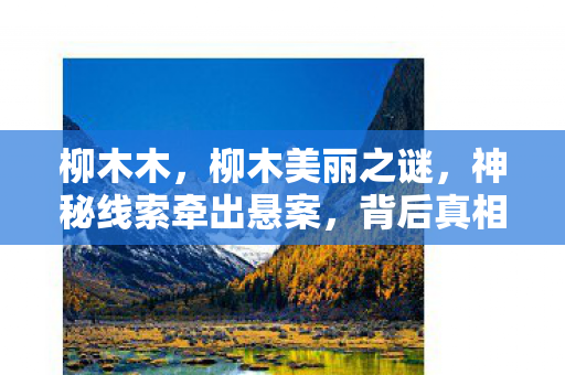 柳木木,柳木美丽之谜,神秘线索牵出悬案,背后真相令人毛骨悚然! 柳木木,柳木美丽之谜,神秘线索牵出悬案,背后真相令人毛骨悚然!