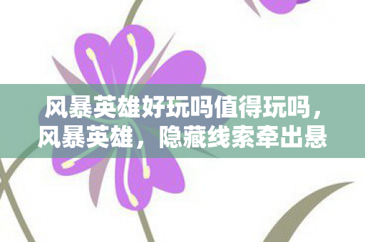 风暴英雄好玩吗值得玩吗,风暴英雄,隐藏线索牵出悬案,毛骨悚然真相等你来探! 风暴英雄好玩吗值得玩吗,风暴英雄,隐藏线索牵出悬案,毛骨悚然真相等你来探!