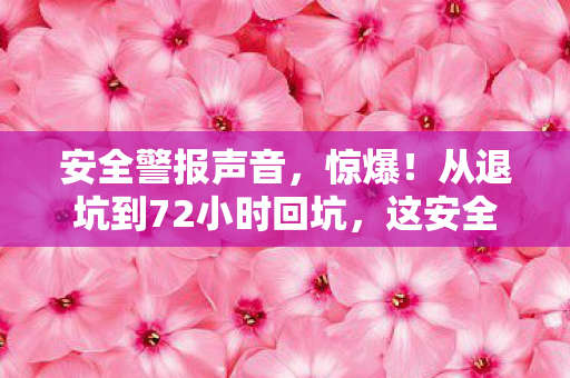 安全警报声音,惊爆!从退坑到72小时回坑,这安全警报让我彻底破防! 安全警报声音,惊爆!从退坑到72小时回坑,这安全警报让我彻底破防!