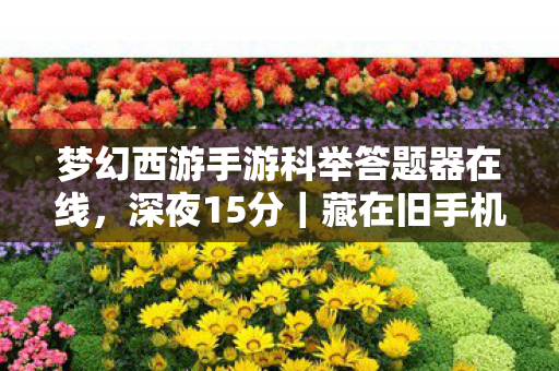 梦幻西游手游科举答题器在线,深夜15分|藏在旧手机里的隐秘哽咽,科举答题器与我们的青春 梦幻西游手游科举答题器在线,深夜15分|藏在旧手机里的隐秘哽咽,科举答题器与我们的青春