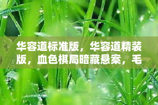 华容道标准版,华容道精装版,血色棋局暗藏悬案,毛骨悚然自掘坟墓 华容道标准版,华容道精装版,血色棋局暗藏悬案,毛骨悚然自掘坟墓