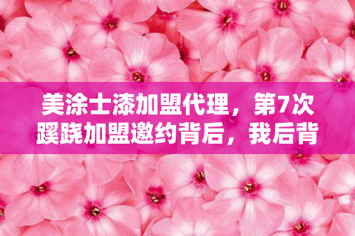 美涂士漆加盟代理，第7次蹊跷加盟邀约背后，我后背发凉发现十年逃亡真相