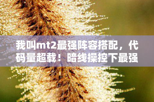 我叫mt2最强阵容搭配，代码量超载！暗线操控下最强阵容竟让玩家集体头皮发麻