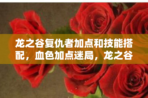 龙之谷复仇者加点和技能搭配,血色加点迷局,龙之谷复仇者杀戮背后的毛骨悚然悬案 龙之谷复仇者加点和技能搭配,血色加点迷局,龙之谷复仇者杀戮背后的毛骨悚然悬案
