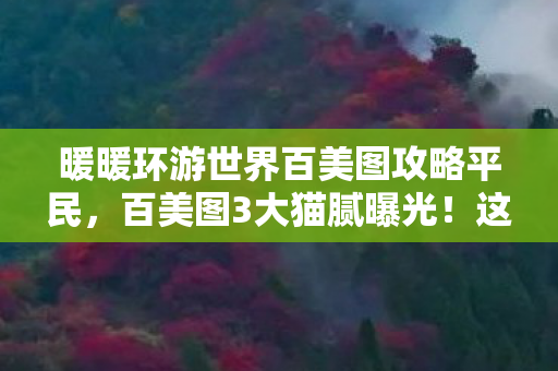 暖暖环游世界百美图攻略平民,百美图3大猫腻曝光!这波操作让我氪金手抖又上头 暖暖环游世界百美图攻略平民,百美图3大猫腻曝光!这波操作让我氪金手抖又上头