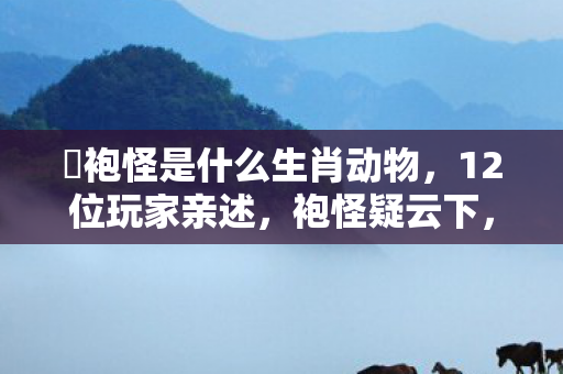 黃袍怪是什么生肖动物，12位玩家亲述，袍怪疑云下，那些在网吧绷不住的荒诞夜