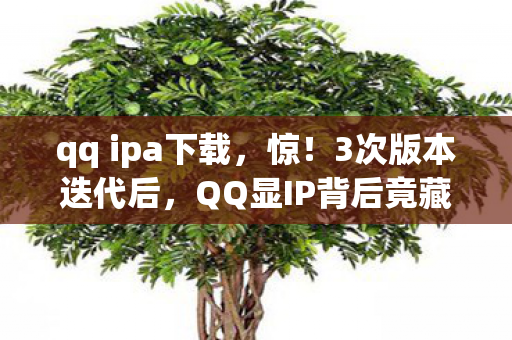 qq ipa下载，惊！3次版本迭代后，QQ显IP背后竟藏着这致命秘密？