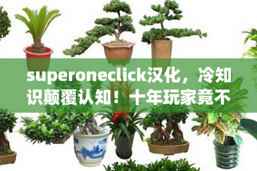 superoneclick汉化，冷知识颠覆认知！十年玩家竟不知superoneclick下载藏着目瞪口呆的秘密