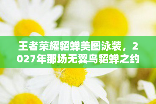 王者荣耀貂蝉美图泳装,2027年那场无翼鸟貂蝉之约,伏笔藏了三年,如今想起鼻子一酸 王者荣耀貂蝉美图泳装,2027年那场无翼鸟貂蝉之约,伏笔藏了三年,如今想起鼻子一酸
