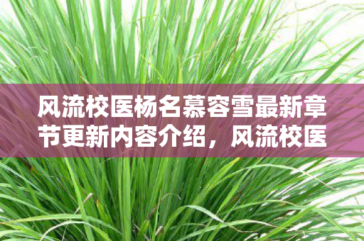 风流校医杨名慕容雪最新章节更新内容介绍,风流校医杨名衍生数破圈!当校医服撞上二次元,这波操作意想不到! 风流校医杨名慕容雪最新章节更新内容介绍,风流校医杨名衍生数破圈!当校医服撞上二次元,这波操作意想不到!