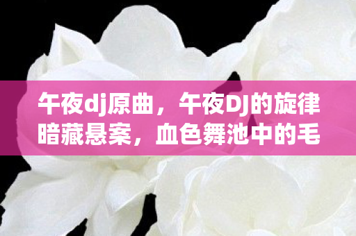 午夜dj原曲，午夜DJ的旋律暗藏悬案，血色舞池中的毛骨悚然自戮谜题