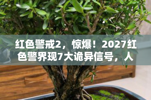 红色警戒2,惊爆!2027红色警界现7大诡异信号,人类命运何去何从? 红色警戒2,惊爆!2027红色警界现7大诡异信号,人类命运何去何从?