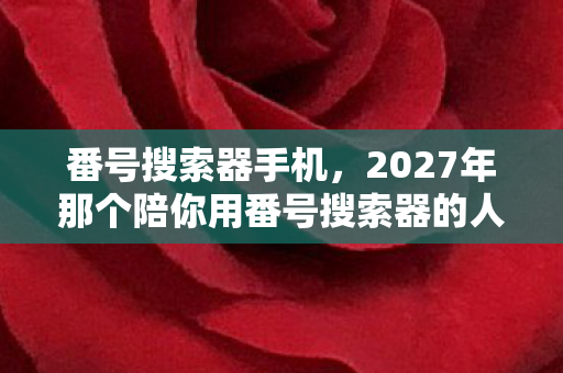 番号搜索器手机,2027年那个陪你用番号搜索器的人,如今想起,鼻子一酸 番号搜索器手机,2027年那个陪你用番号搜索器的人,如今想起,鼻子一酸