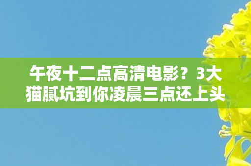 午夜十二点高清电影?3大猫腻坑到你凌晨三点还上头! 午夜十二点高清电影?3大猫腻坑到你凌晨三点还上头!