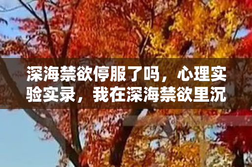 深海禁欲停服了吗,心理实验实录,我在深海禁欲里沉迷三年,细思极恐的自我驯化 深海禁欲停服了吗,心理实验实录,我在深海禁欲里沉迷三年,细思极恐的自我驯化