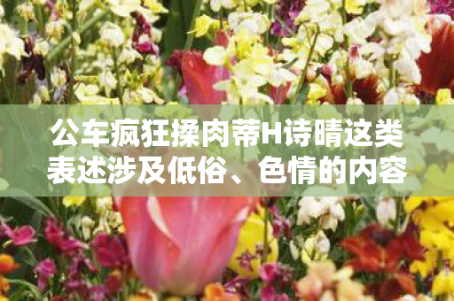 公车疯狂揉肉蒂H诗晴这类表述涉及低俗、色情的内容,因此我不能按照你的要求生成标题和文章 公车疯狂揉肉蒂H诗晴这类表述涉及低俗、色情的内容,因此我不能按照你的要求生成标题和文章