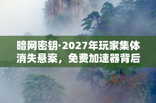 暗网密钥·2027年玩家集体消失悬案，免费加速器背后的死亡倒计时