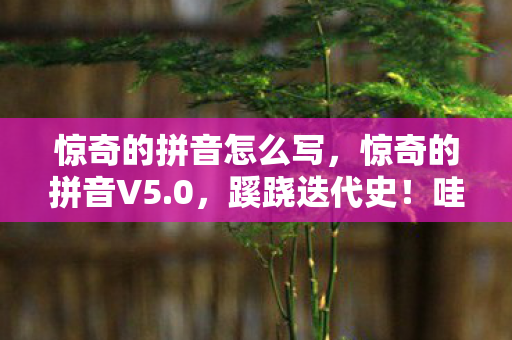 惊奇的拼音怎么写，惊奇的拼音V5.0，蹊跷迭代史！哇塞，玩法巨变藏玄机！