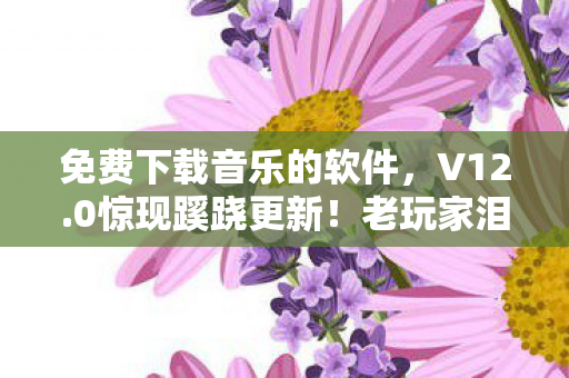 免费下载音乐的软件，V12.0惊现蹊跷更新！老玩家泪目，这还是我追了十年的游戏吗？