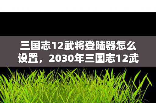 三国志12武将登陆器怎么设置,2030年三国志12武将登陆器暗藏玄机,沉默背后藏着何种人生密码? 三国志12武将登陆器怎么设置,2030年三国志12武将登陆器暗藏玄机,沉默背后藏着何种人生密码?