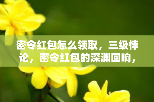 密令红包怎么领取，三级悖论，密令红包的深渊回响，是自由之翼还是灵魂枷锁？