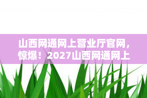 山西网通网上营业厅官网,惊爆!2027山西网通网上营业厅体验,竟藏着这等逆天变化? 山西网通网上营业厅官网,惊爆!2027山西网通网上营业厅体验,竟藏着这等逆天变化?