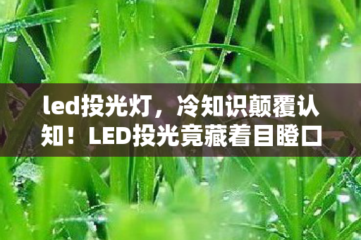 led投光灯,冷知识颠覆认知!LED投光竟藏着目瞪口呆的游戏设计炸弹 led投光灯,冷知识颠覆认知!LED投光竟藏着目瞪口呆的游戏设计炸弹
